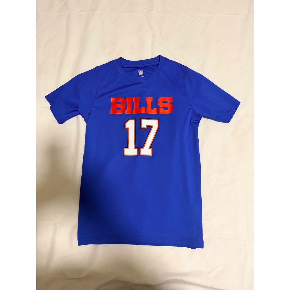 NFL Buffalo Bills Josh Allen 17 Youth Blue Performance Shirt Size M 10/12